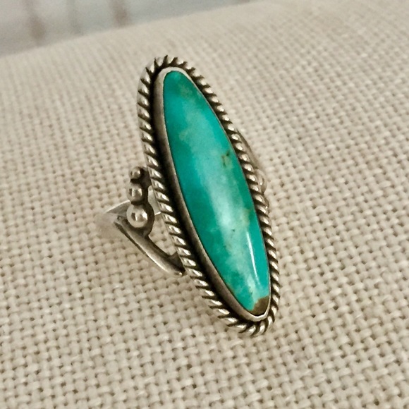 Vintage Navajo Turquoise Jewelry - ❌SOLD❌ Estate Navajo Turquoise Artisan Ring EUC